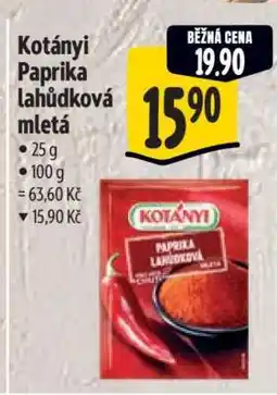Albert Kotányi Paprika lahůdková mletá nabídka