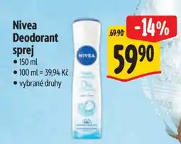 Albert Nivea deodorant sprej nabídka