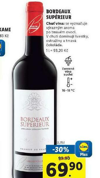 Lidl Bordeaux supérieur nabídka