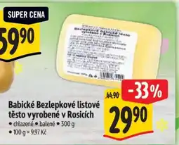 Albert Babické Bezlepkové listové těsto vyrobené v Rosicích nabídka