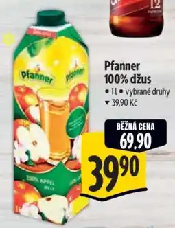 Albert Pfanner 100% džus nabídka