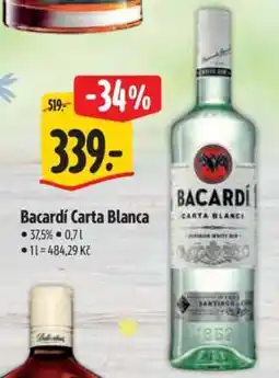 Albert Bacardí Carta Blanca nabídka