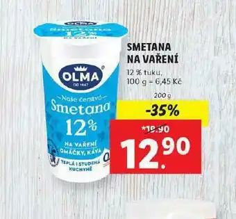 Lidl Olma smetana na vaření nabídka