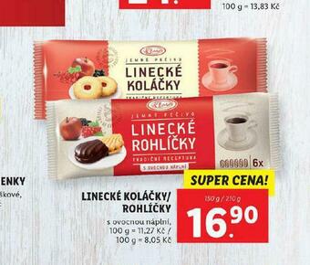 Lidl Linecké koláčky / rohlíčky nabídka