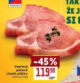 Billa Vepřová pečeně s kostí, plátky nabídka