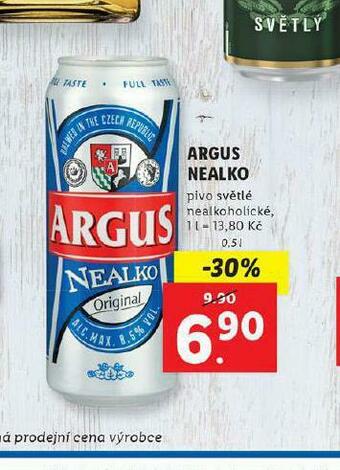 Lidl Pivo argus nealko nabídka