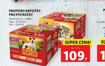 Lidl Propesko kapsičky pro kočky nabídka