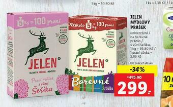 Lidl Jelen mýdlový prášek nabídka