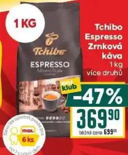 Billa Tchibo Espresso zrnková káva nabídka