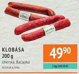 Coop hb Klobása nabídka