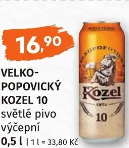 Coop hb Velkopopovický kozel 10 světlé pivo výčepní nabídka