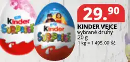 Potraviny CZ Kinder vejce nabídka