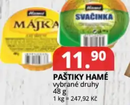 Potraviny CZ Paštiky hamé nabídka