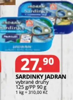 Potraviny CZ Sardinky jadran nabídka
