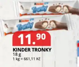 Potraviny CZ Kinder tronky nabídka