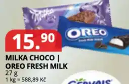 Potraviny CZ Milka choco | oreo fresh milk nabídka