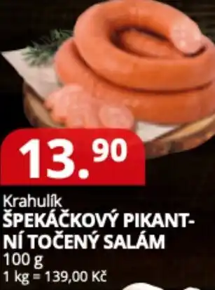 Potraviny CZ Krahulik špekáčkový pikantní točený salám nabídka