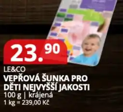 Potraviny CZ Vepřová šunka pro děti nejvyšší jakosti nabídka