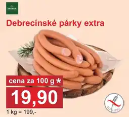 PLUS JIP Debrecínské párky extra nabídka