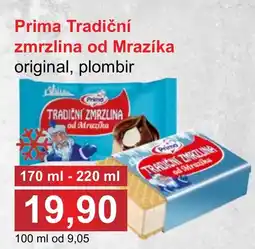 PLUS JIP Prima Tradiční zmrzlina od Mrazíka nabídka
