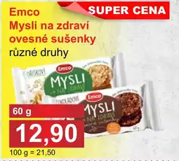 PLUS JIP Emco Mysli na zdraví ovesné sušenky nabídka