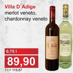 PLUS JIP Villa D'Adige merlot veneto, chardonnay veneto nabídka