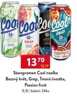 Qanto Staropramen Cool nealko Bezový květ, Grep, Tmavá švestka, Passion fruit nabídka