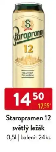 Qanto Staropramen 12 světlý ležák nabídka