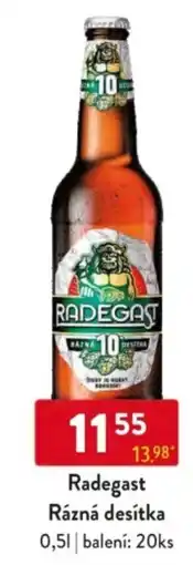 Qanto Radegast Rázná desítka nabídka