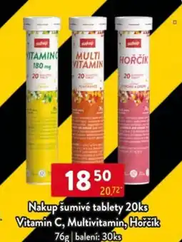 Qanto Nakup šumivé tablety 20ks Vitamin C, Multivitamin, Horčík nabídka