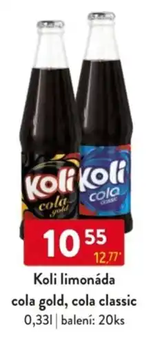 Qanto Koli limonáda cola gold, cola classic nabídka