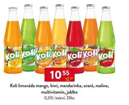 Qanto Koli limonáda mango, kiwi, mandarinka, oranž, malina, multivitamín, jablko nabídka