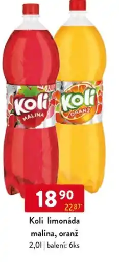 Qanto Koli limonáda malina, oranž nabídka