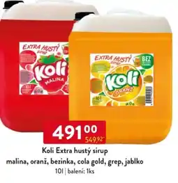 Qanto Koli Extra hustý sirup malina, oranž, bezinka, cola gold, grep, jablko nabídka