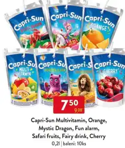 Qanto Capri-Sun Multivitamin, Orange, Mystic Dragon, Fun alarm, Safari fruits, Fairy drink, Cherry nabídka