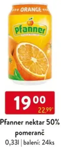 Qanto Pfanner nektar 50% pomeranč nabídka