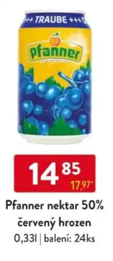 Qanto Pfanner nektar 50% červený hrozen nabídka