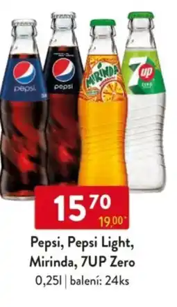 Qanto Pepsi, Pepsi Light, Mirinda, 7UP Zero nabídka