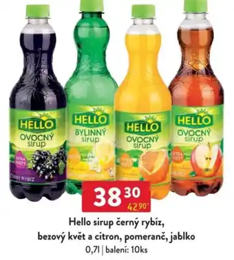 Qanto Hello sirup černý rybíz, bezový květ a citron, pomeranč, jablko nabídka