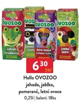 Qanto Hello OVOZOO jahoda, jablko, pomeranč, letní ovoce nabídka