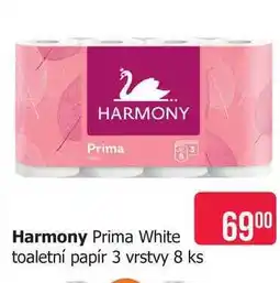 Teta Harmony Prima White toaletní papír 3vrstvý 8 ks nabídka