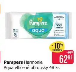 Teta Pampers Harmonie Aqua vlhčené ubrousky 48 ks nabídka