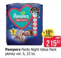 Teta Pampers Pants Night Value Pack plenky vel. 5, 22 ks nabídka