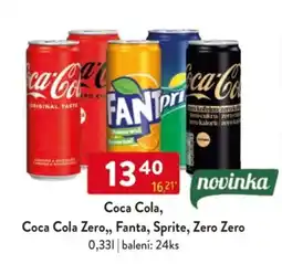 Qanto Coca Cola Zero,, Fanta, Sprite, Zero Zero nabídka