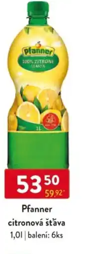 Qanto Pfanner citronová šťáva nabídka