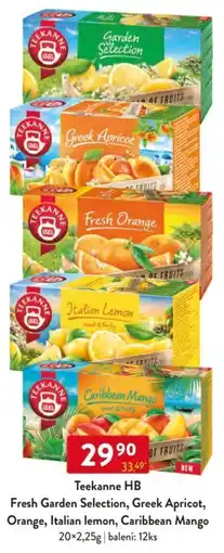 Qanto Teekanne HB Fresh Garden Selection, Greek Apricot, Orange, Italian lemon, Caribbean Mango nabídka