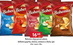 Qanto Bohemia chips jemně solené, delikátní paprika, slanina, smetana a cibule, špíz nabídka