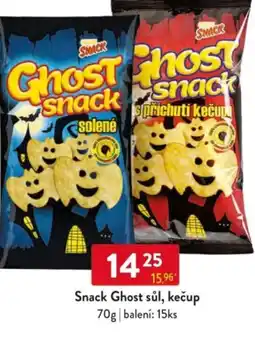 Qanto Snack Ghost sůl, kečup nabídka