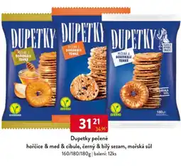Qanto Dupetky pečené hořčice & med & cibule, černý & bílý sezam, mořská sůl nabídka