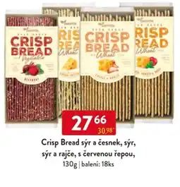 Qanto Crisp Bread sýr a česnek, sýr, sýr a rajče, s červenou řepou nabídka